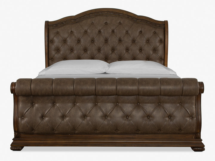 Durango Willadeene Brown King Upholstered Sleigh Bed - B5133-62