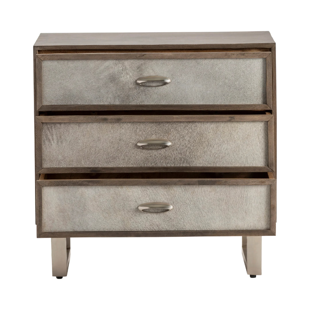 Three-Drawer Chest With Hair-On-Hide Fronts - AmericanHomeFurniture