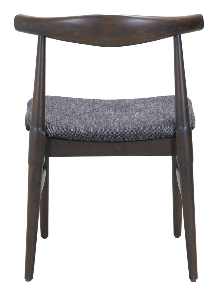 Tuzka Dining Chair (Set of 2) Gray & Espresso - AmericanHomeFurniture