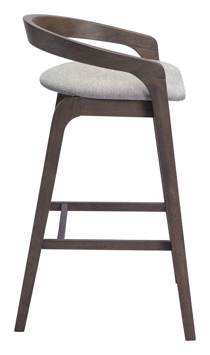 Troy Barstool (Set of 2) Dove Gray & Espresso - AmericanHomeFurniture