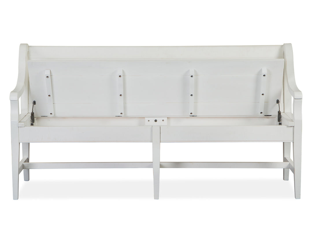 Heron Cove Chalk White And Dovetail Grey Bench - D4400-79