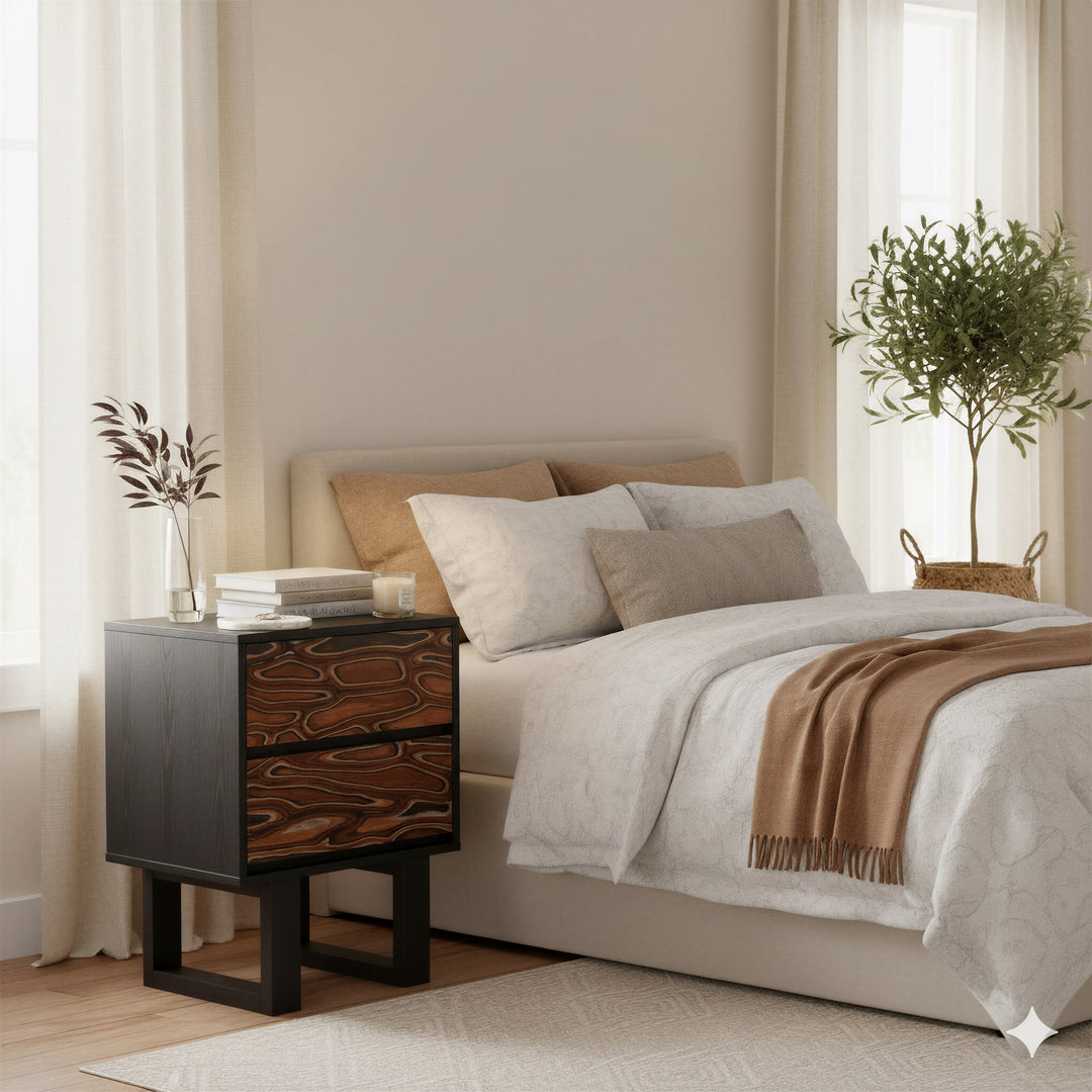Aremi Nightstand Brown & Black - 110636