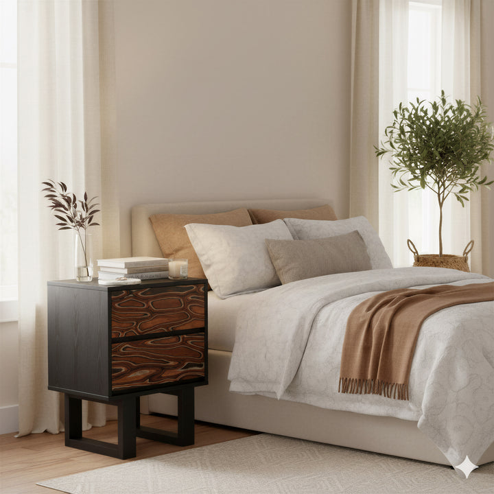 Aremi Nightstand Brown & Black - 110636