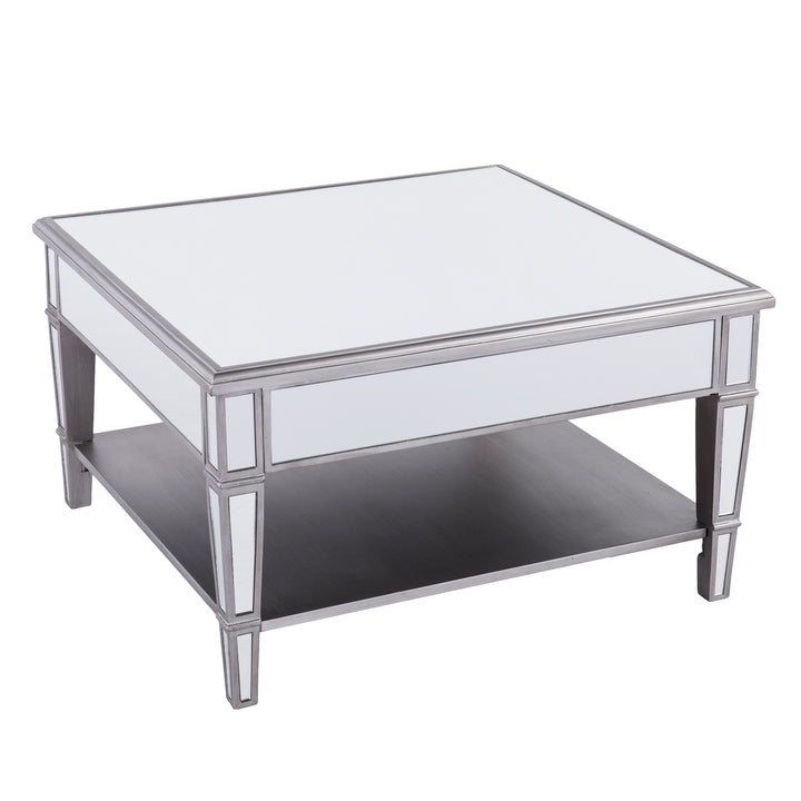 American Home Furniture | SEI Furniture - Wedlyn Square Mirrored Coffee Table