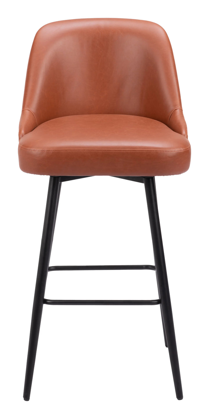 Keppel Swivel Barstool Brown - AmericanHomeFurniture