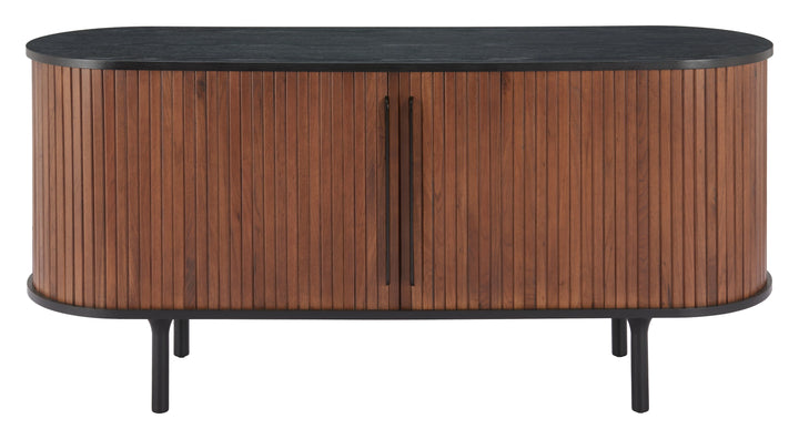 Koriana Sideboard Black & Walnut - AmericanHomeFurniture