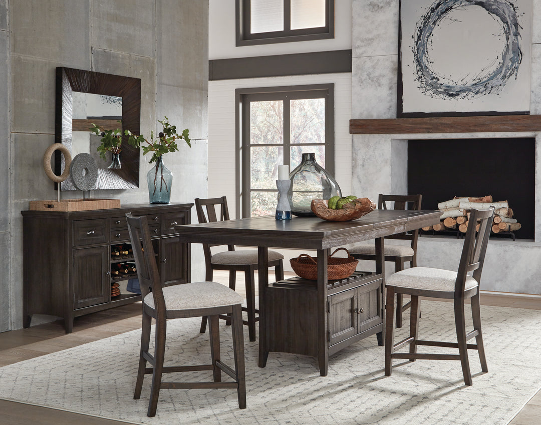 Westley Falls Graphite Extendable Counter Height Dining Table - D4399-42
