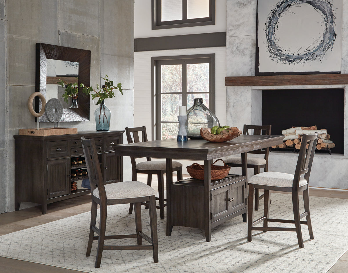 Westley Falls Graphite Extendable Counter Height Dining Table - D4399-42