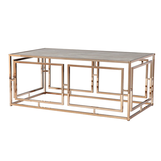 SEI Furniture Simondley Faux Marble Cocktail Table COFFEE TABLES