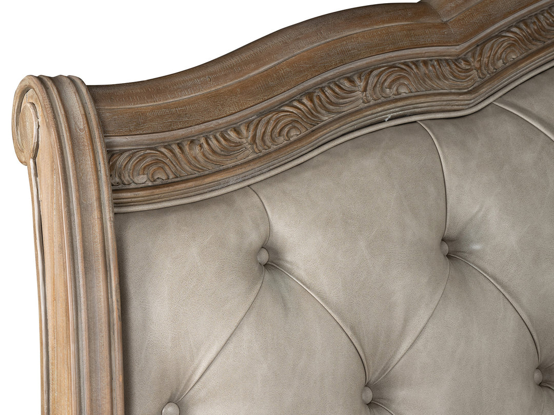Marisol Fawn California King Upholstered Sleigh Storage Bed - B5132-72A