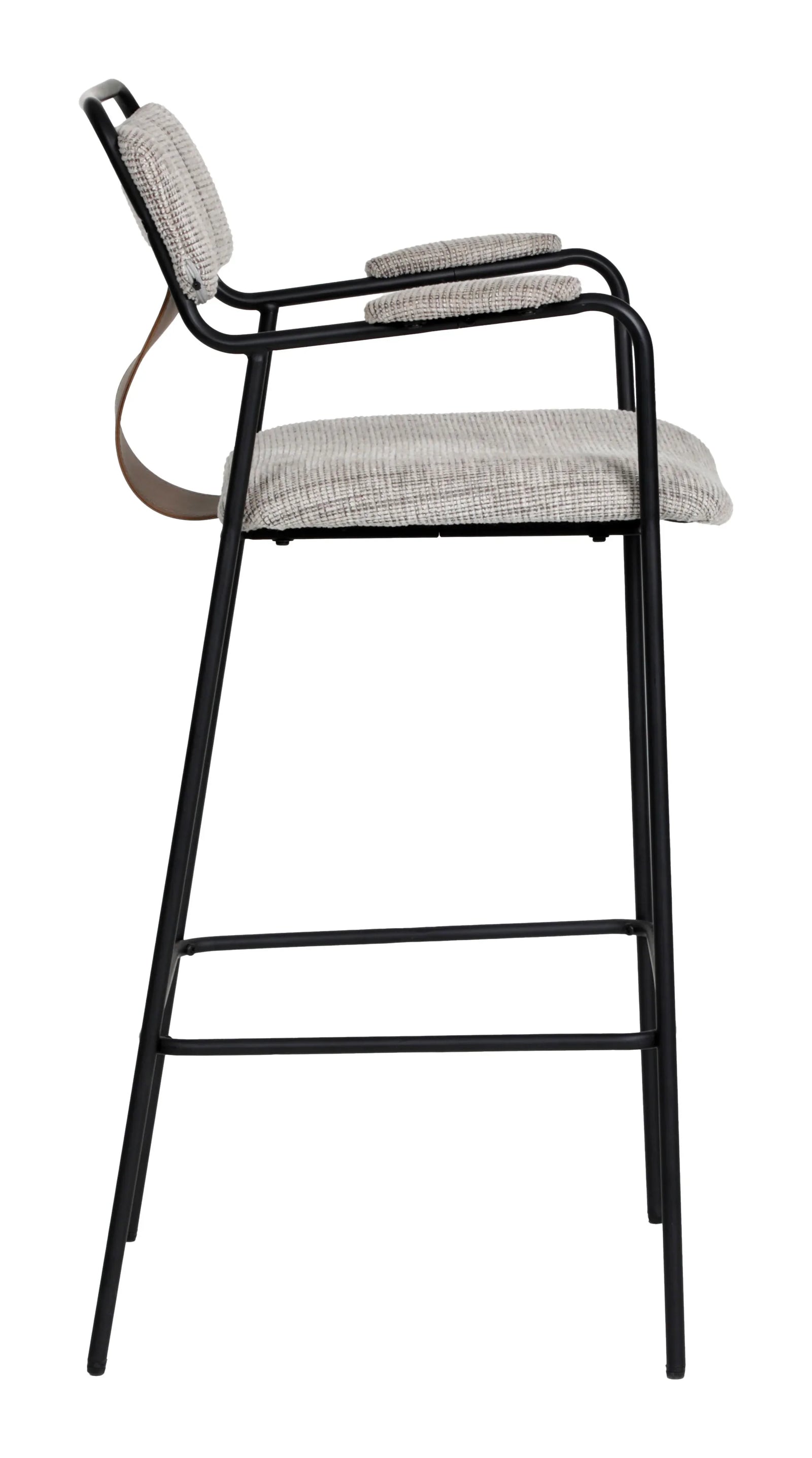 Zuo Couva Barstool (Set of 2) Gray Tweed BAR STOOLS + COUNTER STOOLS