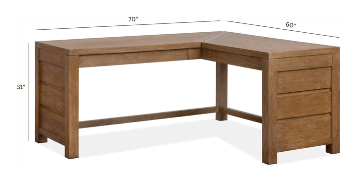 Plum Creek Sierra Brown L Desk - H5768-04