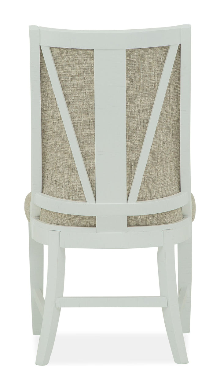 Heron Cove Chalk White And Dovetail Grey Upholstered Host Chair - Set of 2 - D4400-66