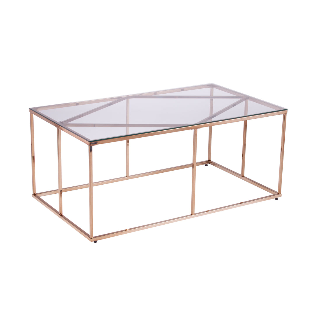 American Home Furniture | SEI Furniture - Nicholance Contemporary Glass-Top Cocktail Table