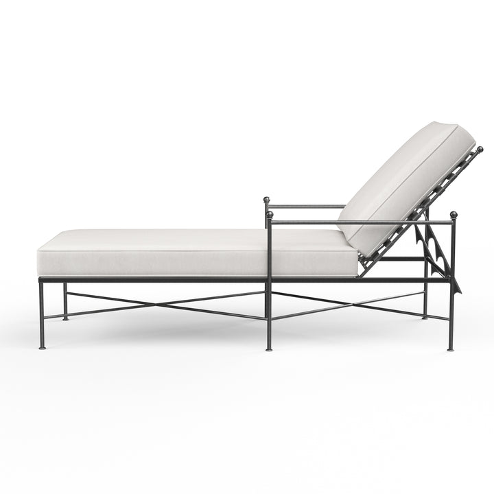 American Home Furniture | Sunset West - Provence Chaise Lounge in Canvas Flax w/ Self Welt