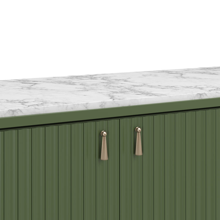Eave Sideboard/stone top-Darkened Sage