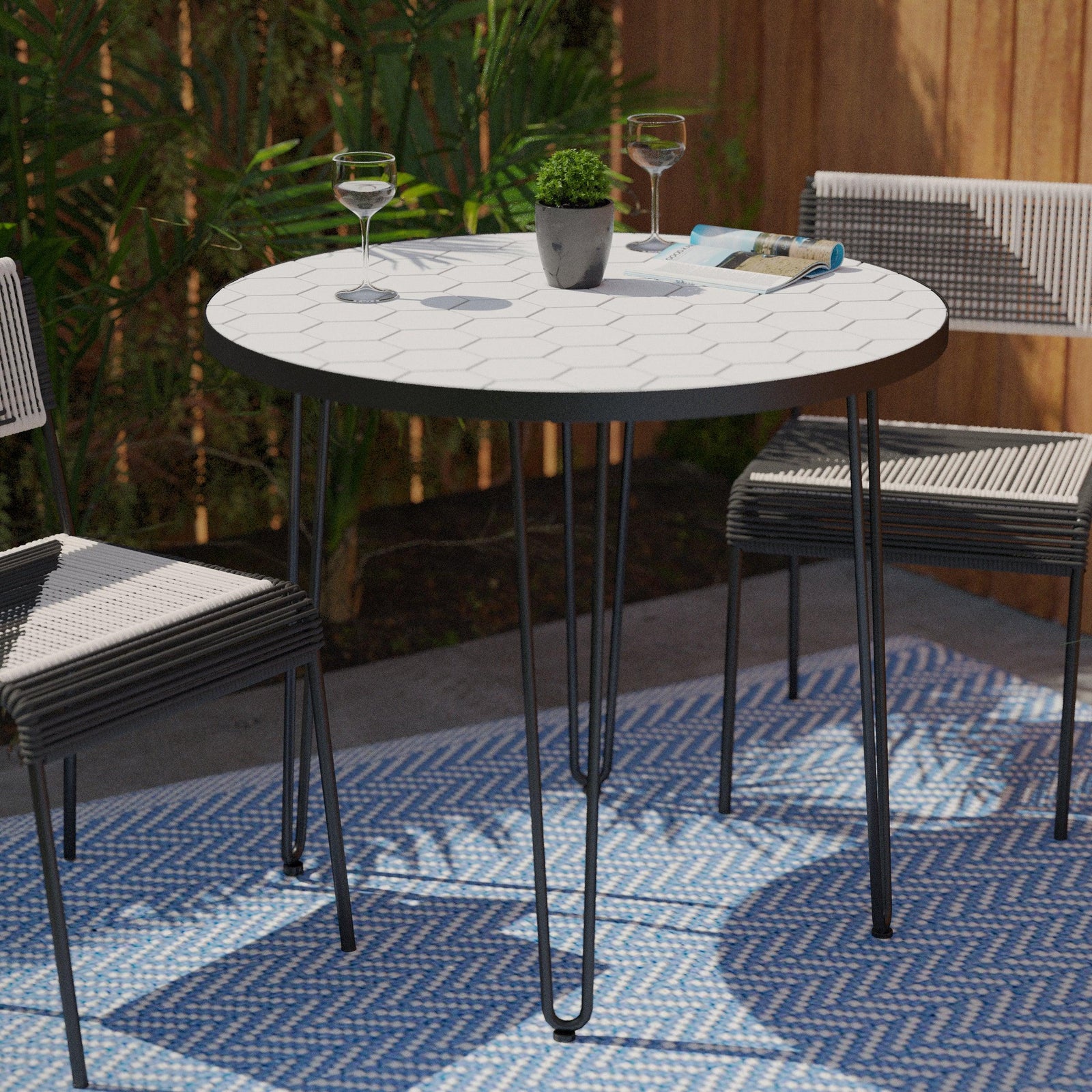 SEI Furniture Watkindale Outdoor Bistro Table OUTDOOR DINING TABLES