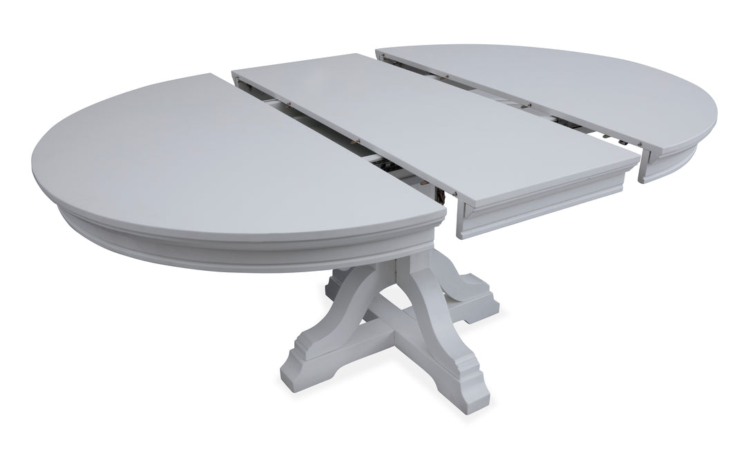 Charleston Harbor Gray Grey Extendable 48" Round Dining Table - D5611-22GY
