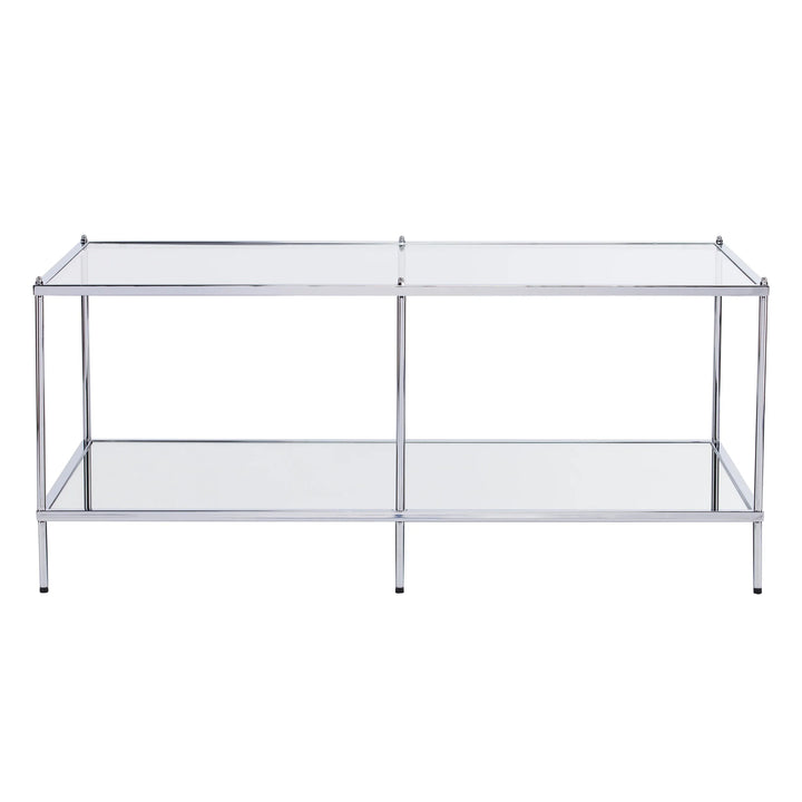 Knox Glam Mirrored Cocktail Table - Chrome - AmericanHomeFurniture