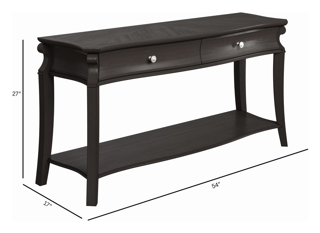Francine Warm Charcoal Rectangular Sofa Table - T6567-73