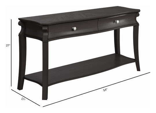 Francine Warm Charcoal Rectangular Sofa Table - T6567-73