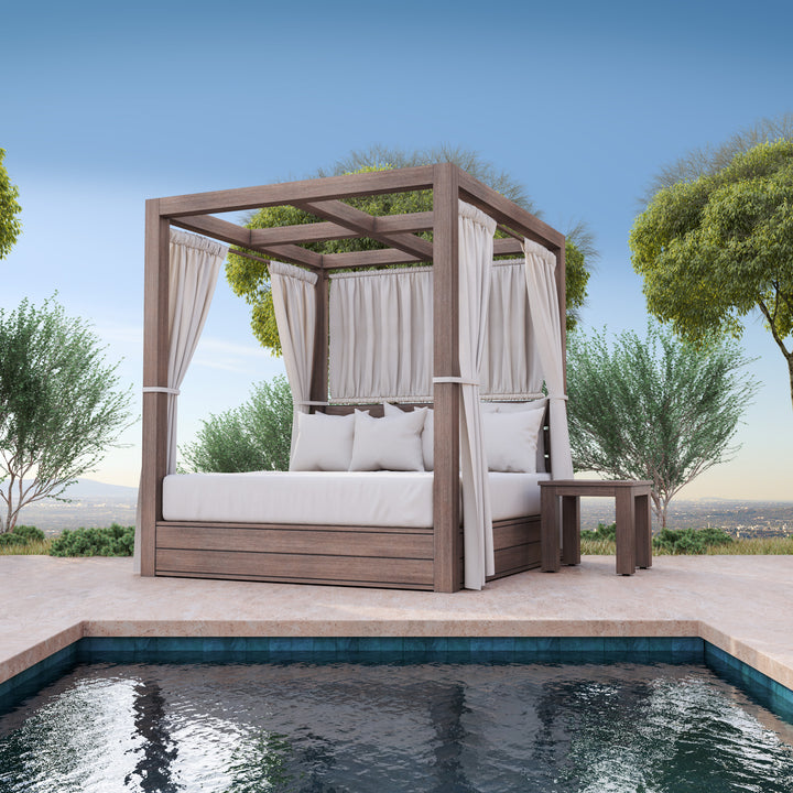 American Home Furniture | Sunset West - Laguna Resort King Daybed in Canvas Flax, No Welt