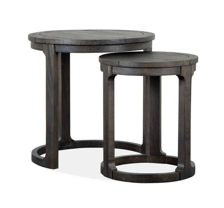 Boswell Peppercorn Round Nesting End Table - T5263-12