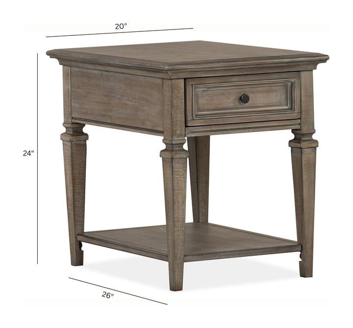 Lancaster Dovetail Grey Rectangular End Table - T4352-03