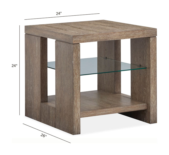 Conway Spiced Brown Rectangular End Table - T6315-03