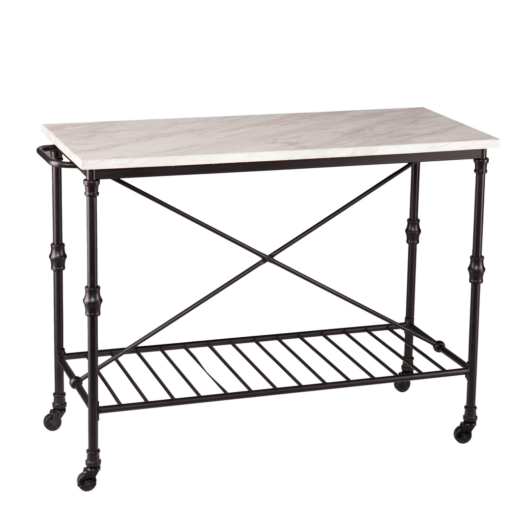 American Home Furniture | SEI Furniture - Morenci Industrial Kitchen Island