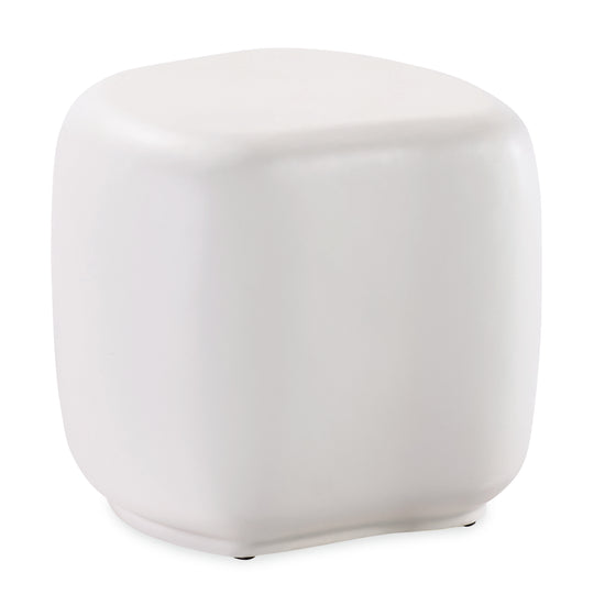 Pebble End Table - Bone