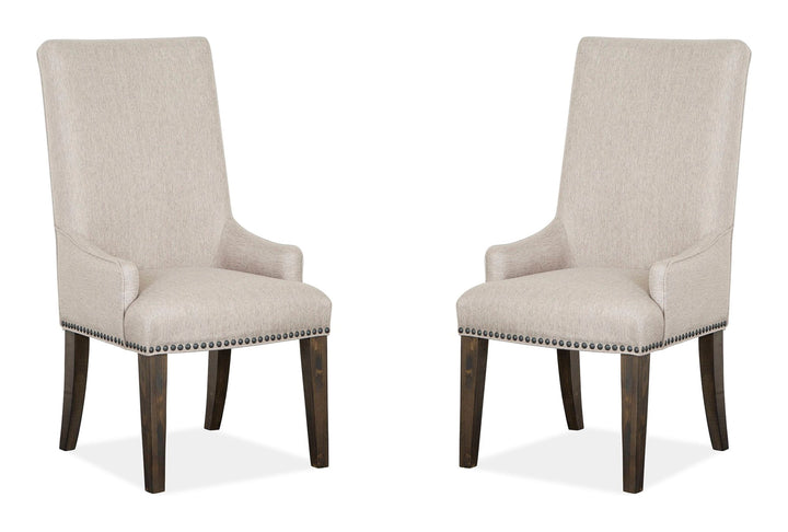 Bellamy Peppercorn Upholstered Host Chair - Set of 2 - D4796-63
