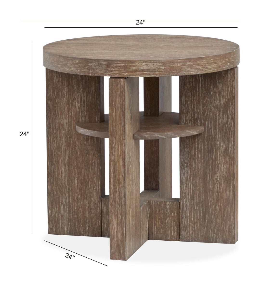 Conway Spiced Brown Round End Table - T6315-05