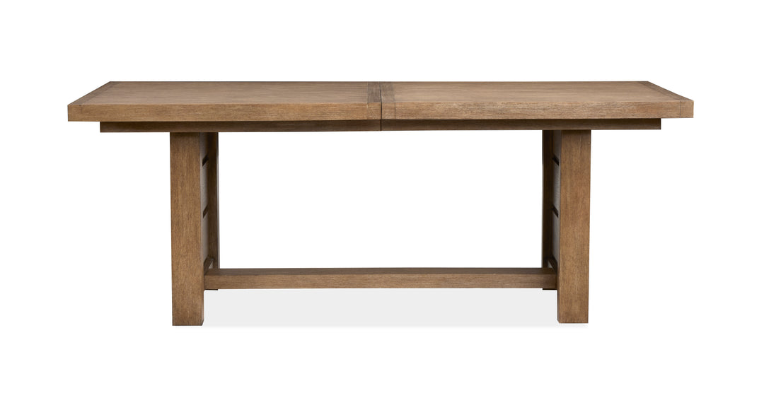 Plum Creek Sierra Brown Extendable Trestle Dining Table - D5768-21