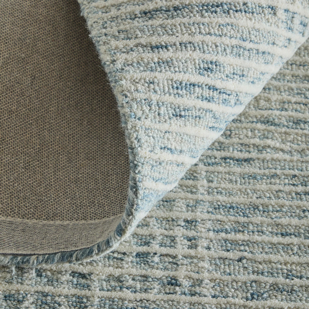 Rectangle/5' x 8'/Blue/Ivory