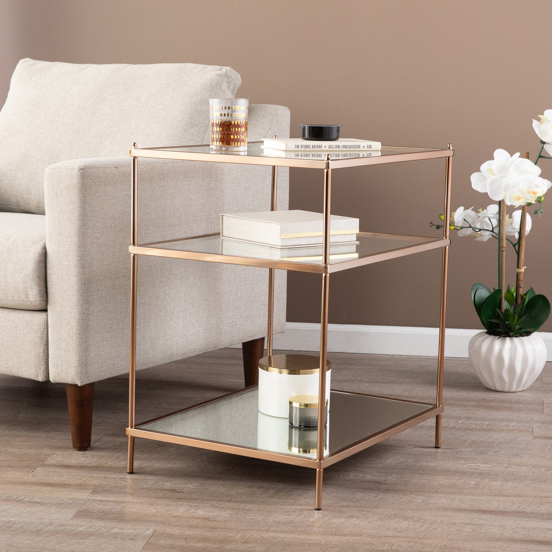 American Home Furniture | SEI Furniture - Knox Side Table - Copper