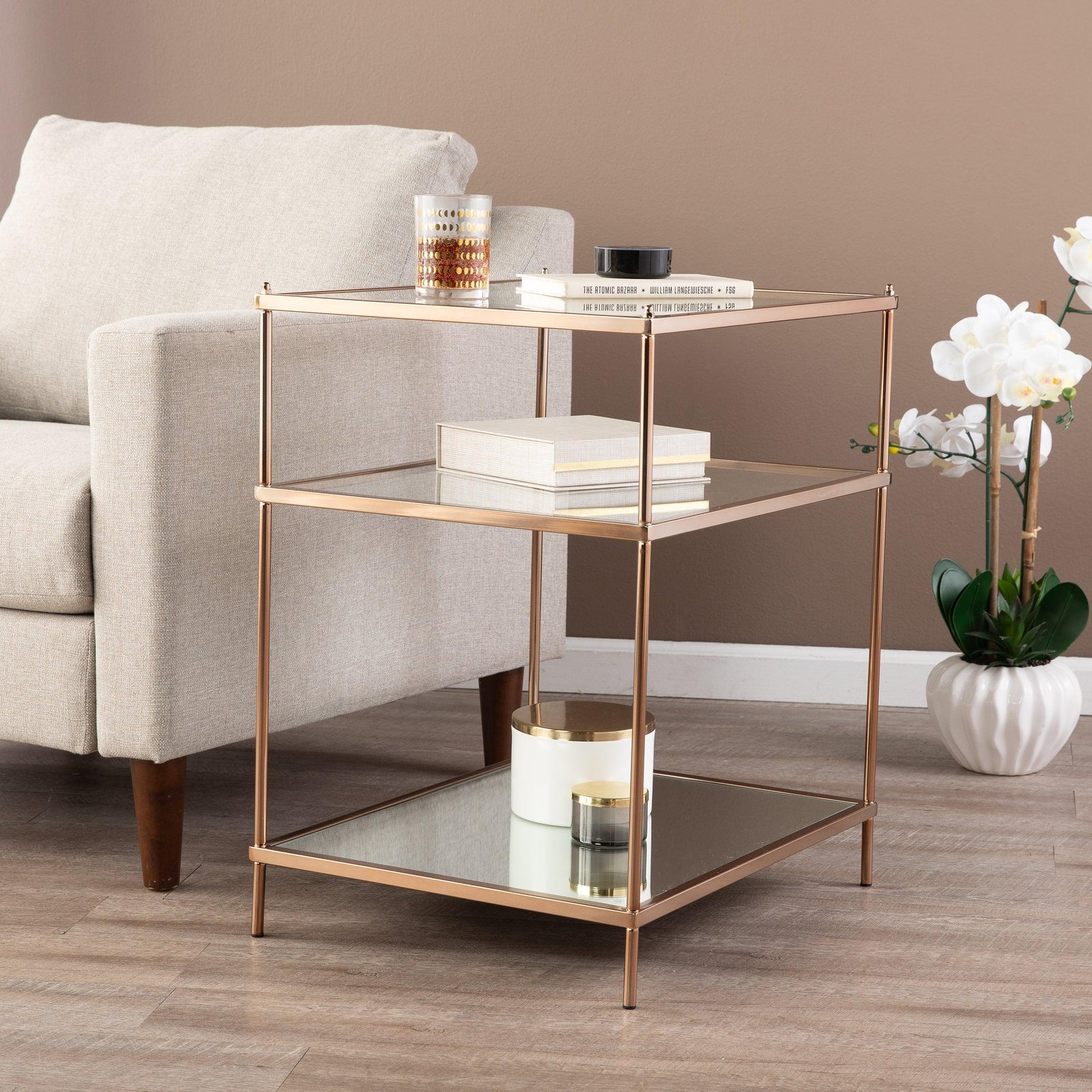 SEI Furniture Knox Side Table - Copper ACCENT TABLES