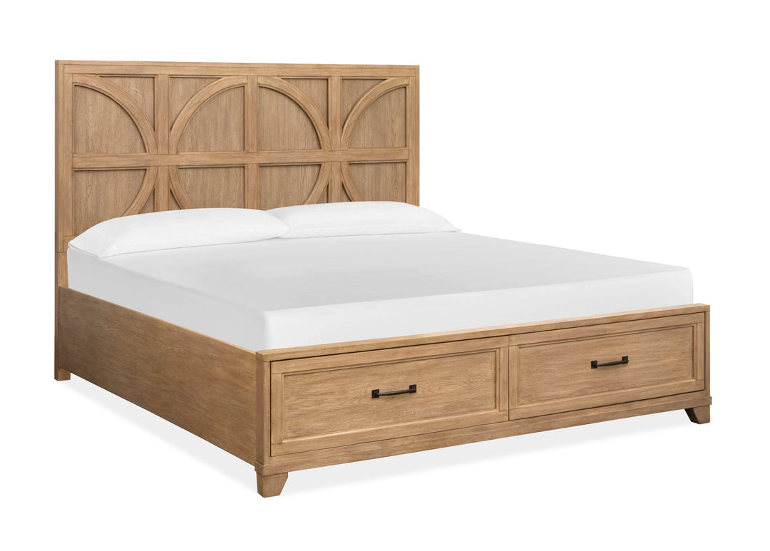 Coventry Honey Wheat Queen Panel Storage Bed - B6480-54A