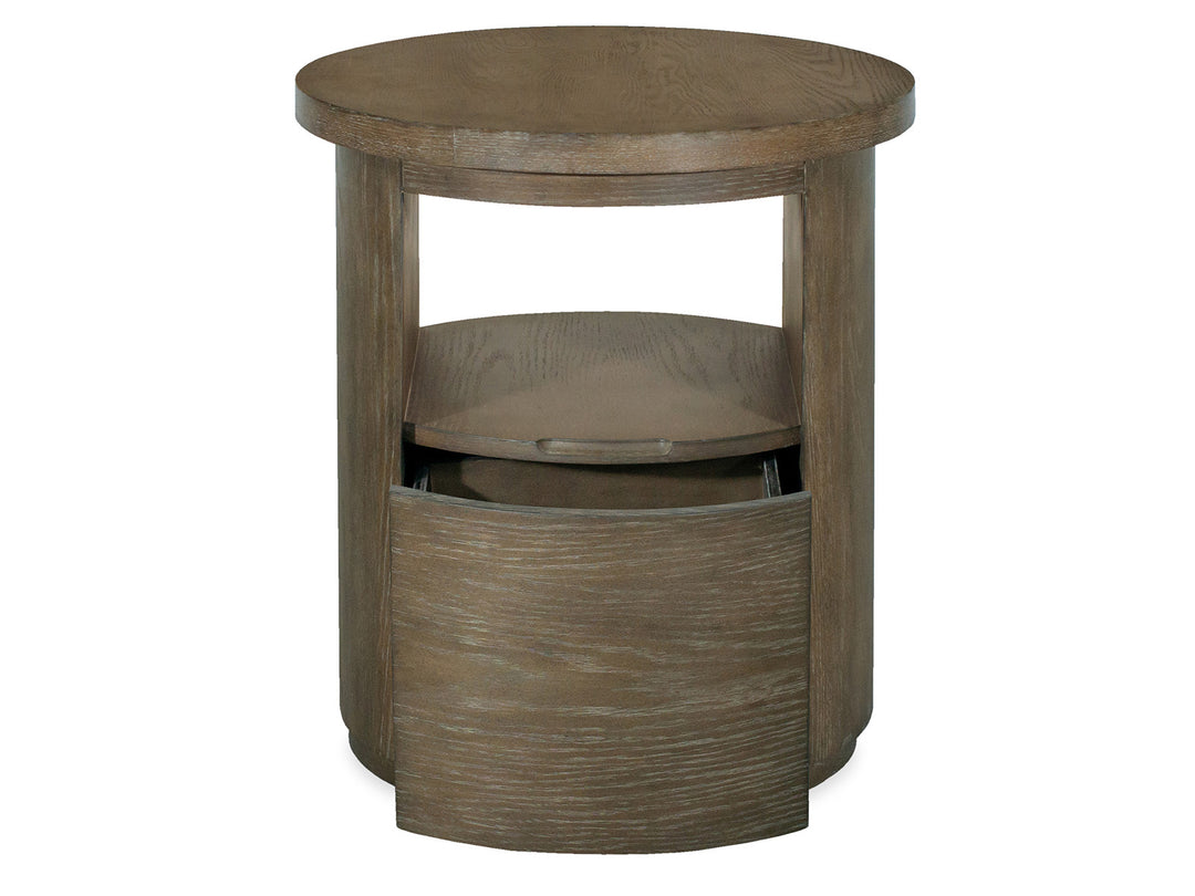 Bosley Lt. Brown Porpoise Round End Table - T5693-05