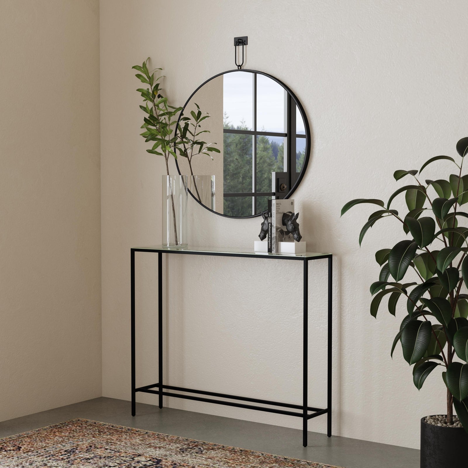 SEI Furniture Darrin Mini Console Table - Black CONSOLE TABLES