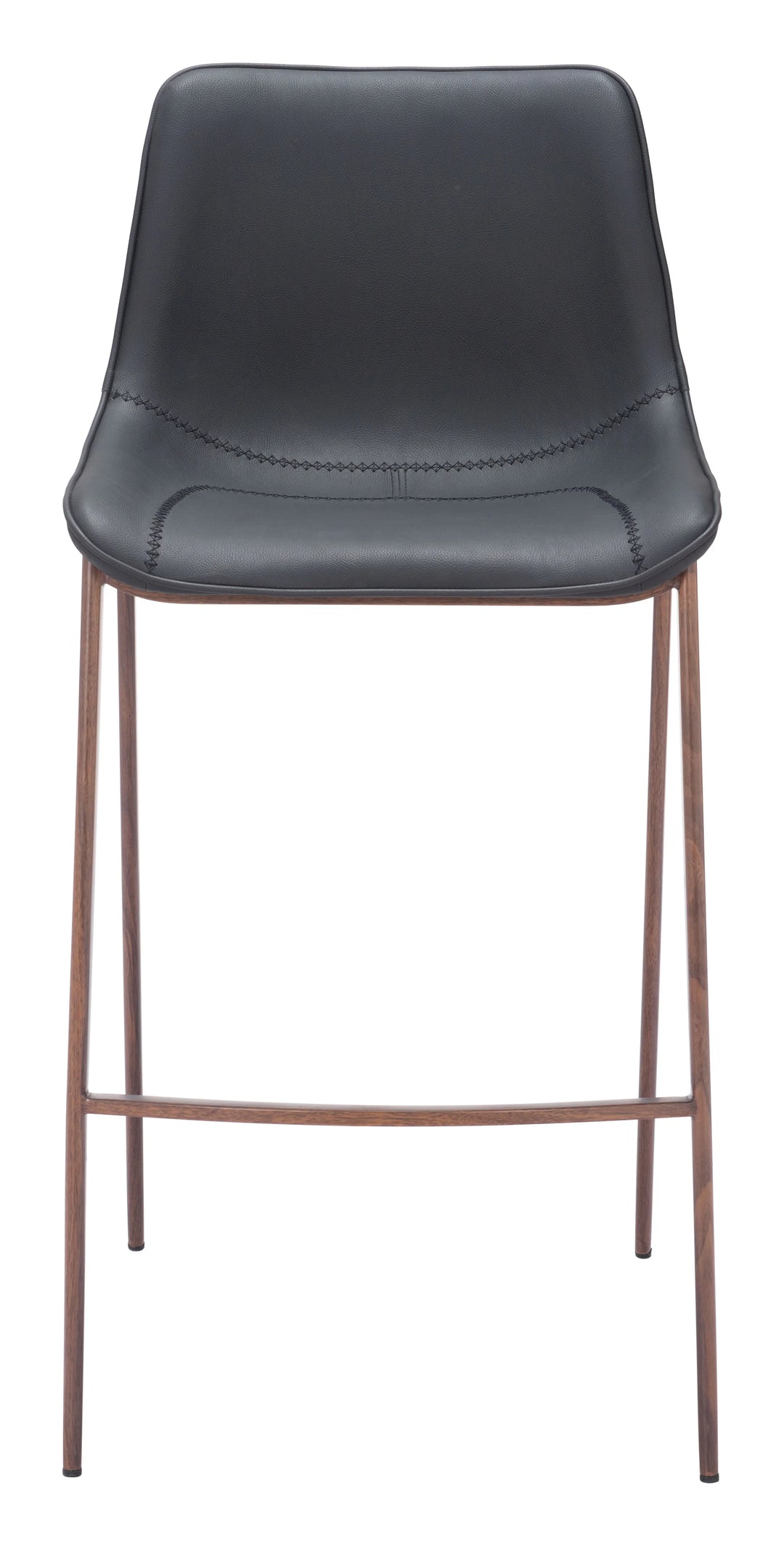 Magnus Barstool (Set of 2) Black & Walnut - AmericanHomeFurniture