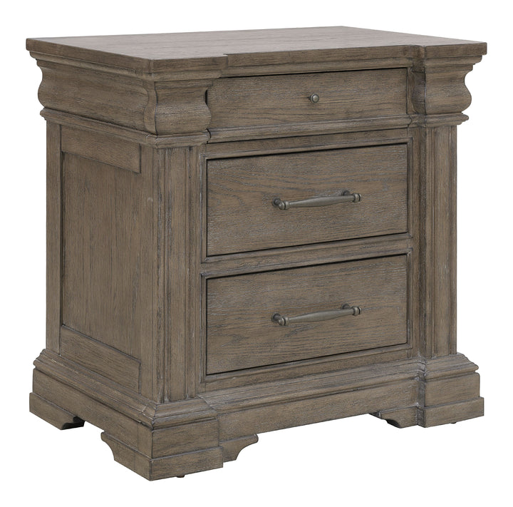 Madison Ridge Natural Bark 3 Drawer Nightstand - P413140