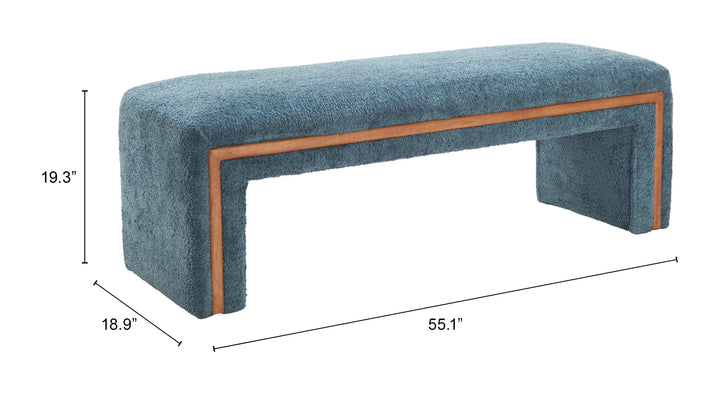 Scatola Bench Blue - AmericanHomeFurniture