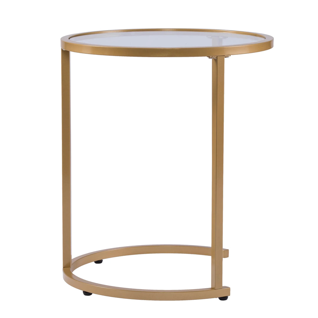 Evelyn Glam Nesting Side Table 2pc Set – Gold - AmericanHomeFurniture
