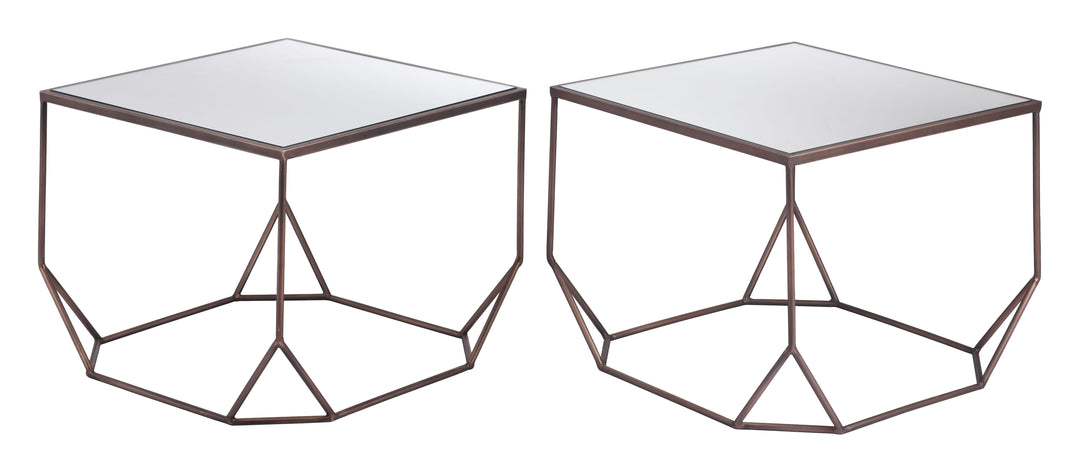 Arzon Coffee Table Set (2-Piece) Bronze - 109835
