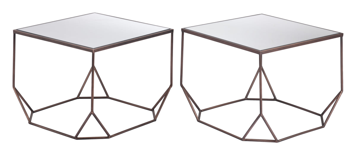 Arzon Coffee Table Set (2-Piece) Bronze - 109835