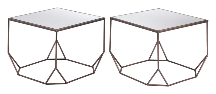 Arzon Coffee Table Set (2-Piece) Bronze - 109835