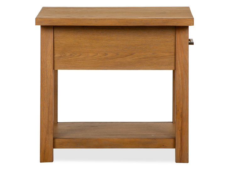 Lindon Belgian Wheat Drawer End Table - T5570-02