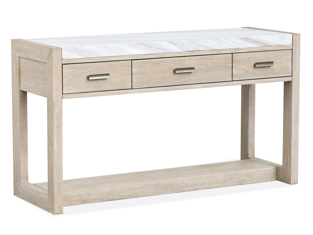 Preston Gallery Buff And Antique Silver Rectangular Sofa Table - T5941-73