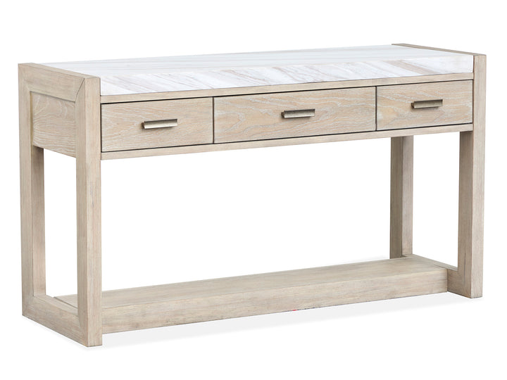 Preston Gallery Buff And Antique Silver Rectangular Sofa Table - T5941-73